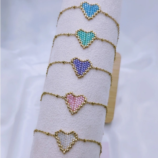 Satin Heart Bracelet