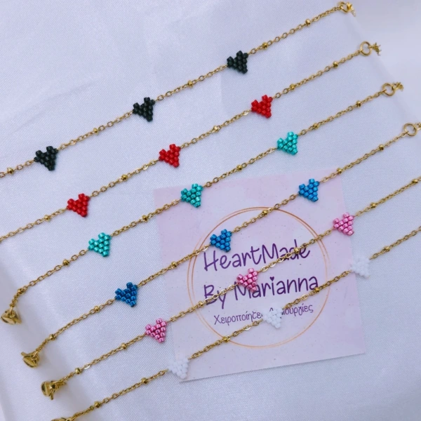 Three Tiny Hearts Bracelet