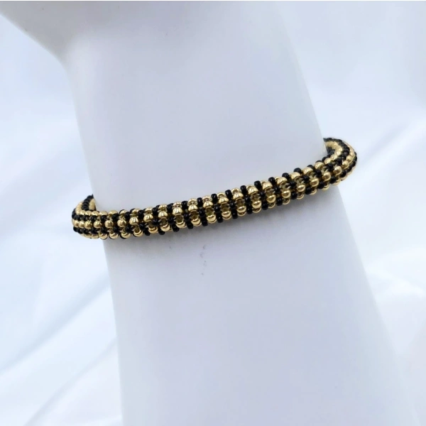 Gold&Black Bangle Bracelet