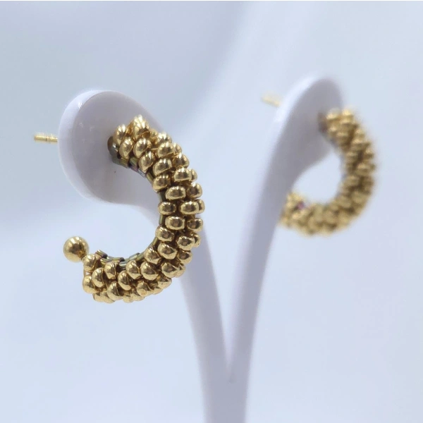 Beaded Hoop Earrings