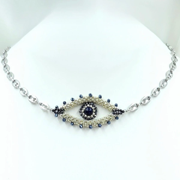 Angels Eye Silver Necklace