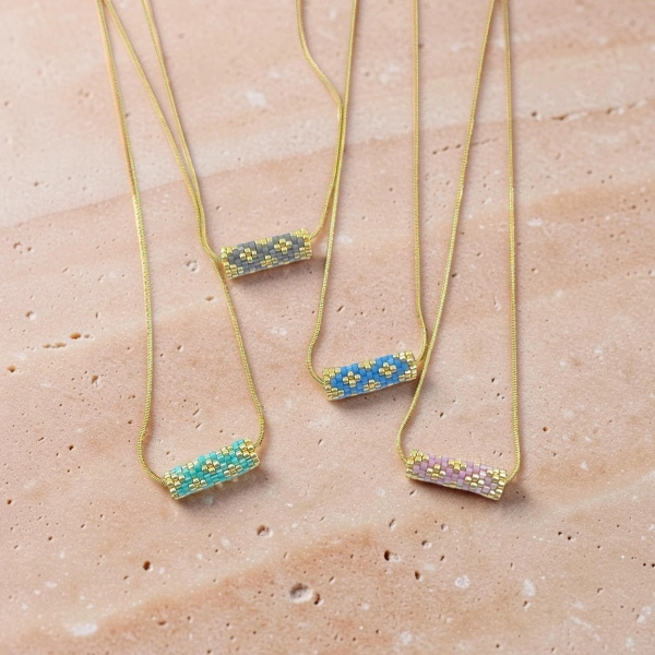 Silk Satin Barrel Necklace