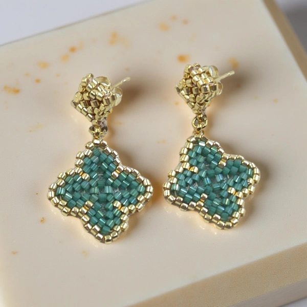 Flower Cross Earrings