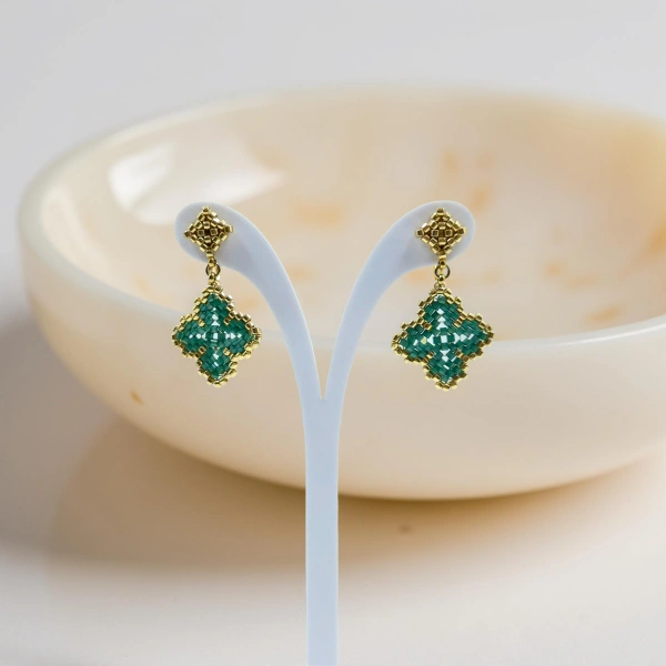 Flower Cross Earrings