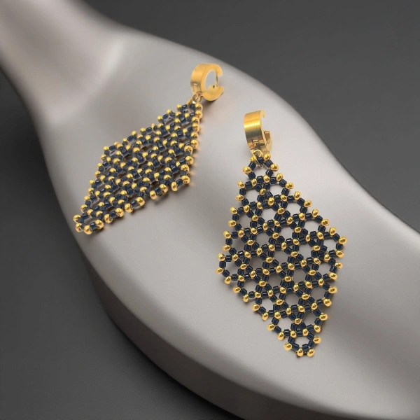 Honeycomb Rombus Earrings