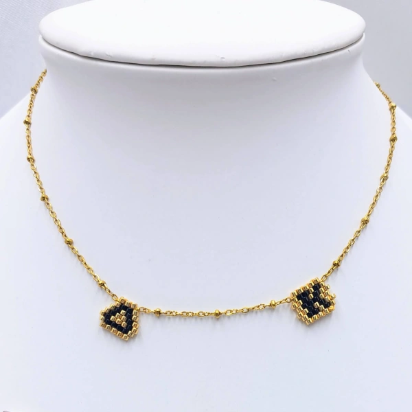 Two Tiny Initial Letters Necklace