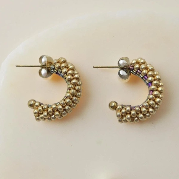 Beaded Hoop Earrings
