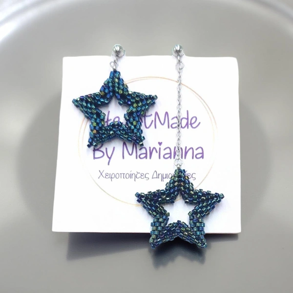 Midnight 3D Star Earrings