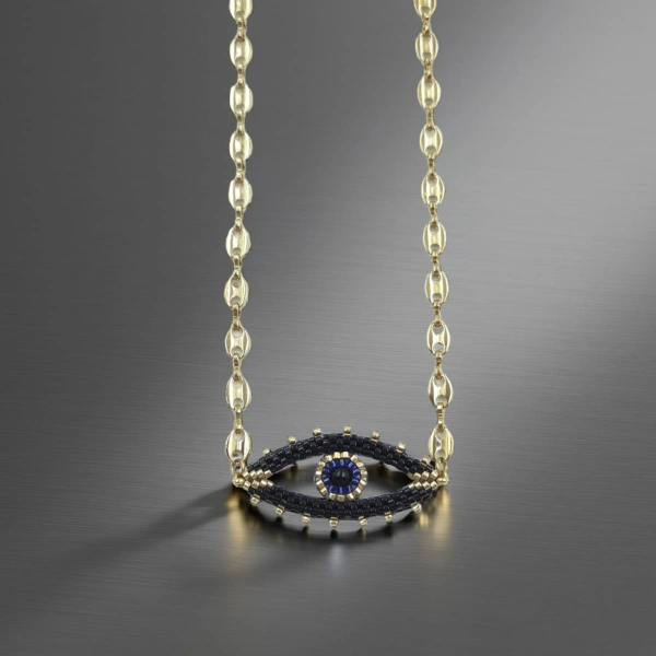 Angels Eye Gold Necklace