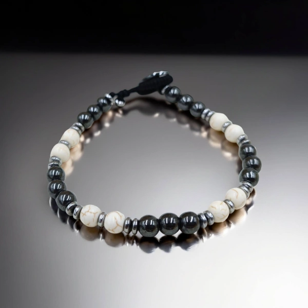 Hematite & Hawlite Bracelet