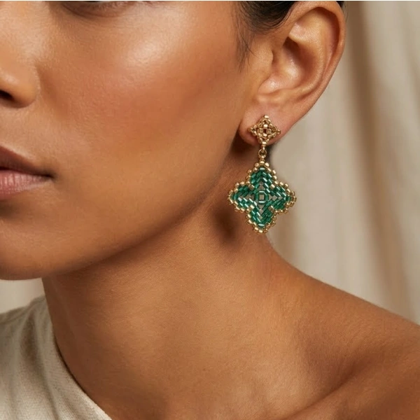 Flower Cross Earrings