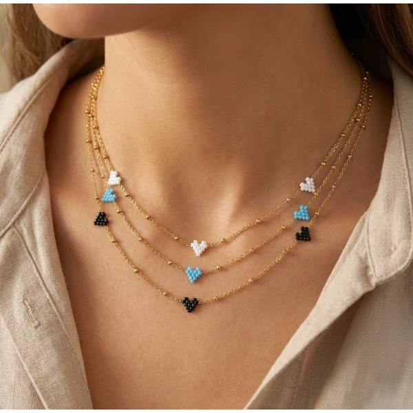 Three Tiny Hearts Necklace