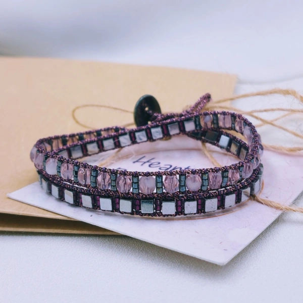 Purple Glow Wrap Bracelet